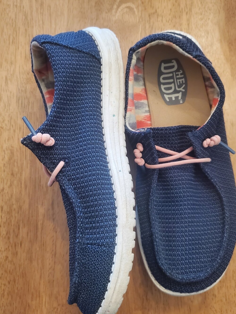 Hey Dude Blue Knit Casual Slip-On Shoes - Picture 5 of 9
